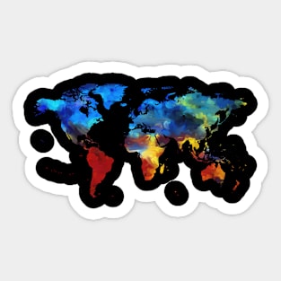 World Map Sticker